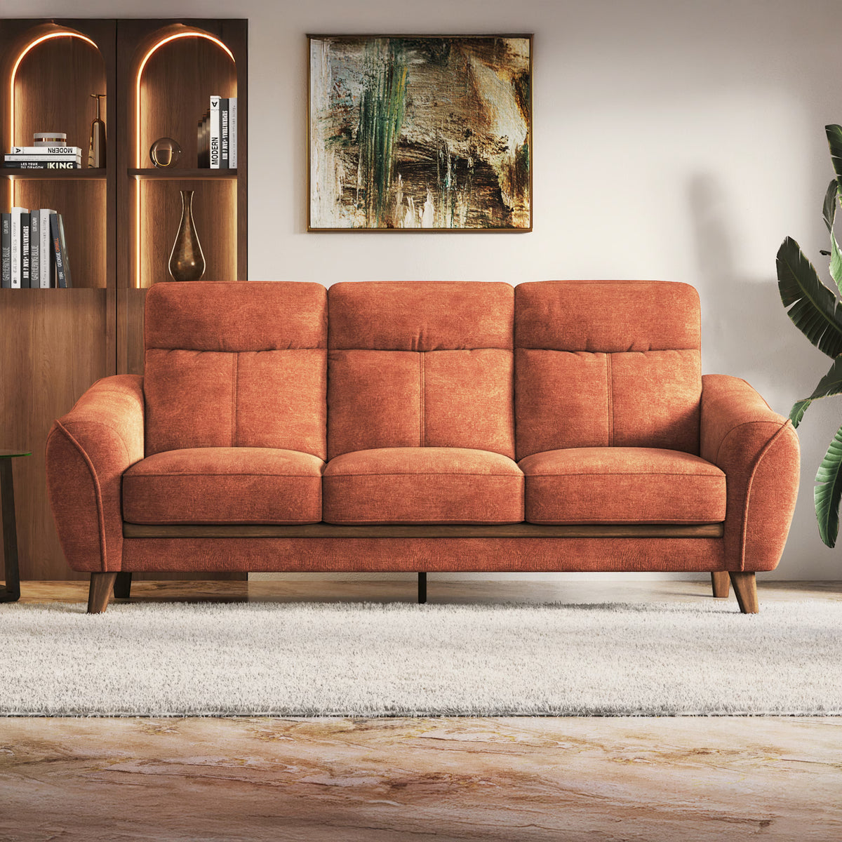 Rony Premium Suede Sofa Set