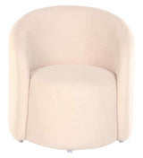 Rose Barrel Chair In Suede - Luxe Maple