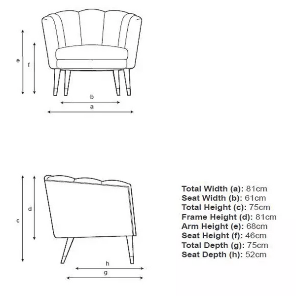 Cupbox Accent Chair in Blue - Luxe Maple