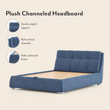 Stanford Premium Upholstered Bed In Suede - Luxe Maple