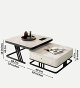 Umar Nesting Table In SS 304 - Luxe Maple