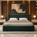 Vivo Luxury Upholstered Bed in Suede