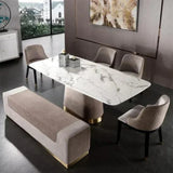 Zig Zag Luxury Dinning Table Set In Stainless Steel 304 8 Seater