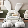 Big Bunny Premium Upholstered Bed in Suede White