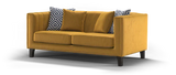 Wildo Luxury Sofa Set in Suede Yellow