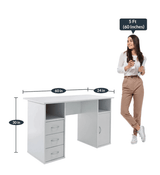 Unicorn Study Table in White Colour