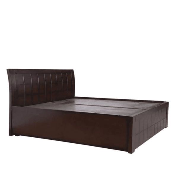 Ellis Wooden Bed with Storage in Brown Finish - Luxe Maple