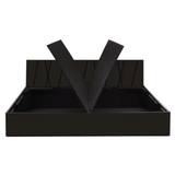 Axis Wooden Bed with Storage in Brown Matte Finish