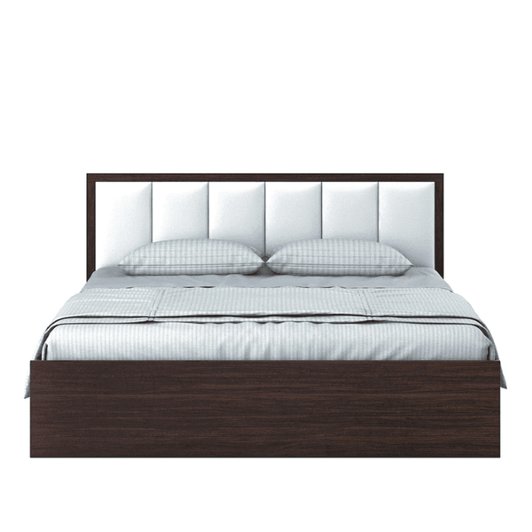 Art Living Upholstered Bed with Storage in Brown Finish - Luxe Maple