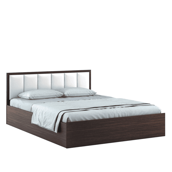 Art Living Upholstered Bed with Storage in Brown Finish - Luxe Maple