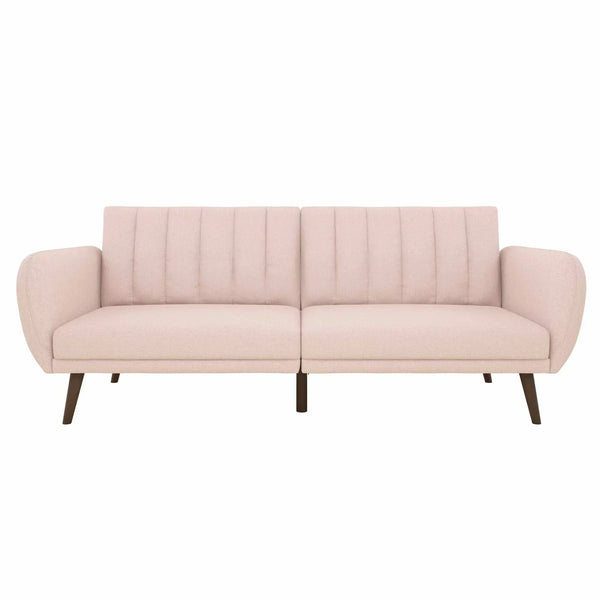 Brittan Luxury Mid-Century Sofa In Suede