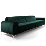 Allure Premium Sofa Set in Suede Green