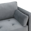 Volly High Back Couch Mid-century Suede SS Legs Chaise Sofa - Luxe Maple