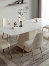Texo Luxury 4 Seater Dining Table in Beige - Luxe Maple