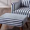 Zebra Wingback Chair With Ottoman - Luxe Maple