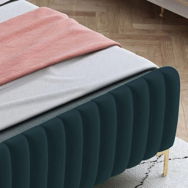 Uniline Pro Luxury Upholstered Bed Without Storage in Suede.