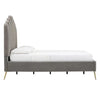 Classic Uniline Luxury Upholstered Bed Without Storage in Suede.