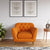 Nuke Couch Accent Chair in Orange Color - Luxe Maple