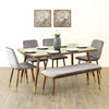 Flex 6 Seater Dining Table in Grey - Luxe Maple