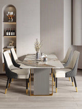 Volvo Luxury 6 Seater Dining Table in Golden Stainless Steel