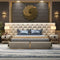 Casper Premium Upholstered Bed With Side Tables in Suede - Luxe Maple