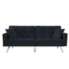 Blockbox Modern Suede Sofa Sets - Luxe Maple