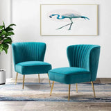 Pepper Accent Chair ( Pair ) Teal Blue