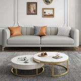 Flex Luxury Straight Line Sofa Set in Leatherette 3 Seater Grey