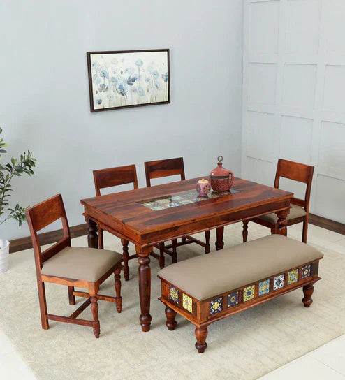 Superb 6 Seater Dining Table in Wenge Color - Luxe Maple
