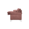 Inox Modern Suede Sectional Sofa - Luxe Maple
