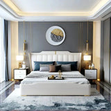 Superb Luxury Upholstered Bed In Leatherette King Pro