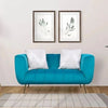 Peppermint Straight Line Sofa Set in Blue 2 Seater