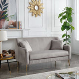 Tesla Straight Line Sofa Set in Grey 2 Seater