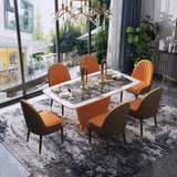 Mexican Luxury 6 Seater Dining Table Orange
