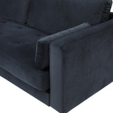 Volly One Couch Mid-century Sectional Sofa in Black