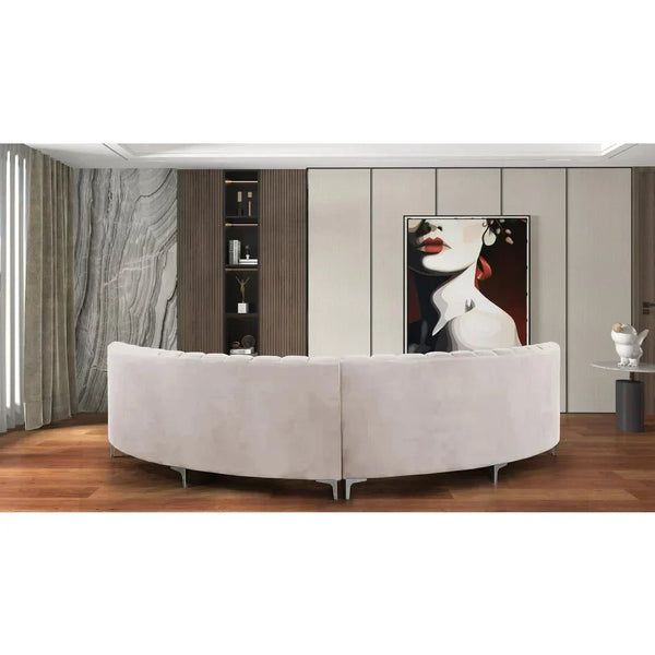 Mexican Round Modern Suede Sectional Sofa