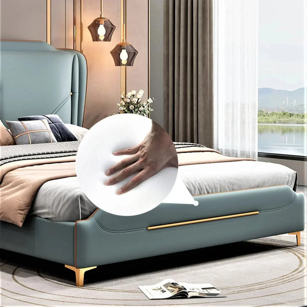 Apollo Luxury Upholstered Bed in Leatherette