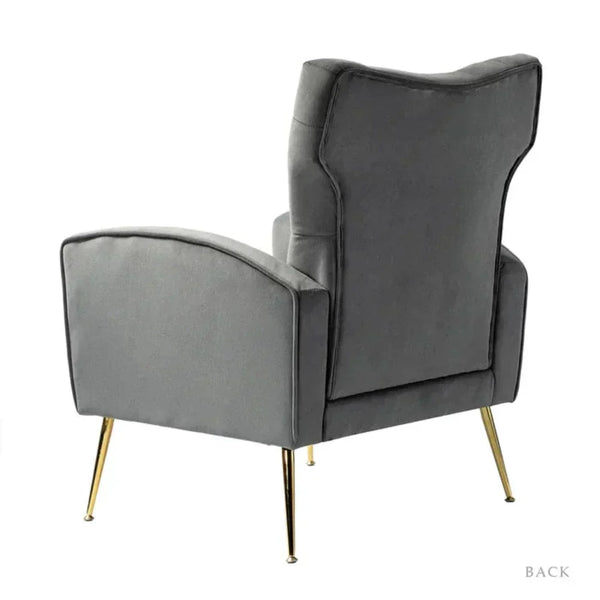 Jacky Chesterfield Chair in Suede - Luxe Maple