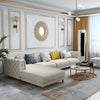 Relexo Premium Modern Sofa Set in Beige Leatherette LHS
