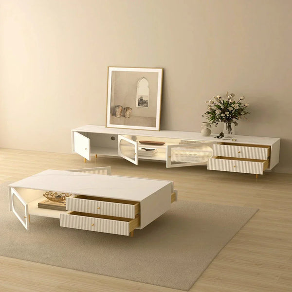Pacific Luxury TV Unit in White