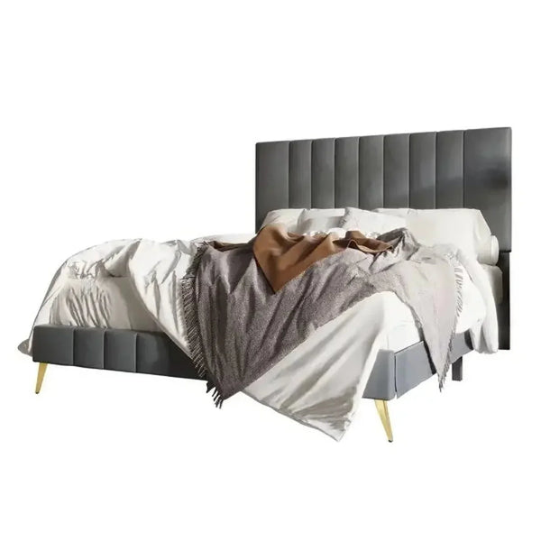 Bravo Luxury Upholstered Bed Without Storage in Suede.