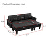 Practo Modern Suede Sofa Set in Suede With Setty - Luxe Maple
