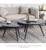 Unicorn Golden Nesting Table Set of Two - Center Table Black Marble