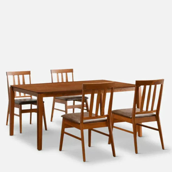 Jackie 4 Seater Dining Table in Honey Teak Color - Luxe Maple