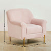 Inox Kings-well Barrel Accent Chair in Pink - Luxe Maple