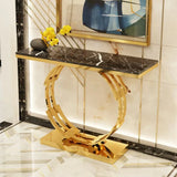 Rolex Golden Console Table - Stainless Steel