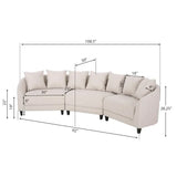 Rolex Round Modern Molfino Sectional Sofa