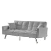 Blockbox Modern Suede Sofa Sets - Luxe Maple