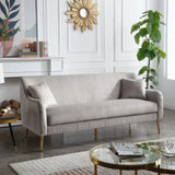 Lexis Luxury Mid-Century Sofa In Suede 3 Seater