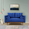 Mercury Straight Line Sofa Set in Blue 2 Seater